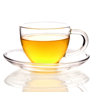 一屋窑150ML耐热玻璃带碟茶杯FH-336LP