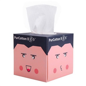PurCotton 全棉时代可爱男孩版 盒装全棉平纹棉巾50g/10x20cm,100片/盒