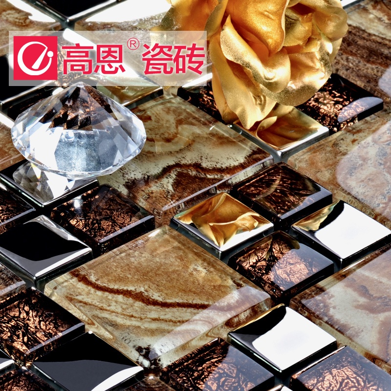 【高恩 客厅浴室厨房拼图瓷砖 墙砖贴背景墙 玻