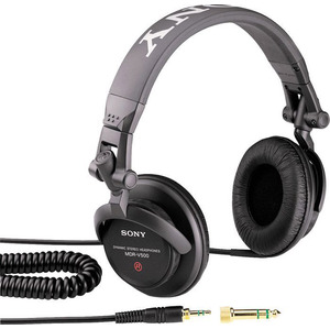索尼耳机 MDR-V500DJ DJ专用监听耳机 音域宽广 折叠设计便于携带