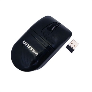 【当当销售配送】UNIS紫光 S-800(USB)光电鼠标 黑色 2.4G 10米无线