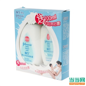 强生婴儿牛奶润肤露200ml/瓶 送100ML沐浴露