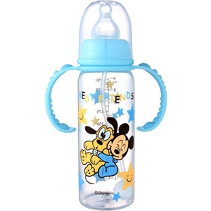 迪士尼 宝宝带手柄自动吸管奶瓶DF509（9oz/250ml）