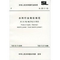 水利行业岗位规范—— SL301.3-93