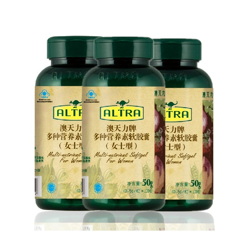 【澳天力<em>女士</em>多种<em>营养素软胶囊</em>100粒维生素美