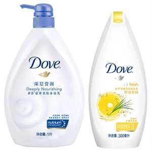 Dove多芬 深层营润滋养沐浴乳1L+舒活水润清爽300ml