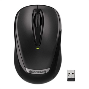 【当当自营】 Microsoft微软 2EF-00008 3000v2无线便携鼠标 (黑色)