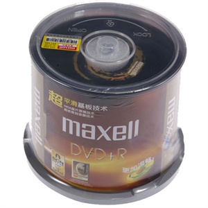 MAXELL麦克赛尔 DVD+R 16X 50P片筒装光盘(黑尊古典）