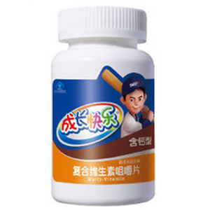 养生堂 成长快乐（含钙型）复合维生素咀嚼片 1.5g*80粒