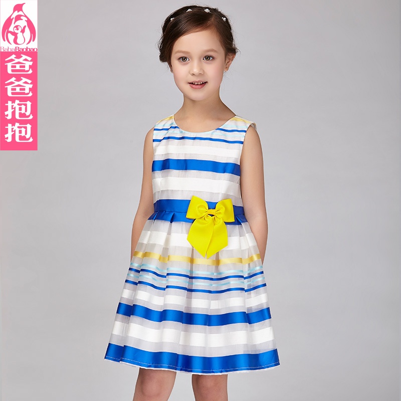 【<em>爸爸抱抱女童</em>夏装<em>连衣裙</em>2015新款中大童装