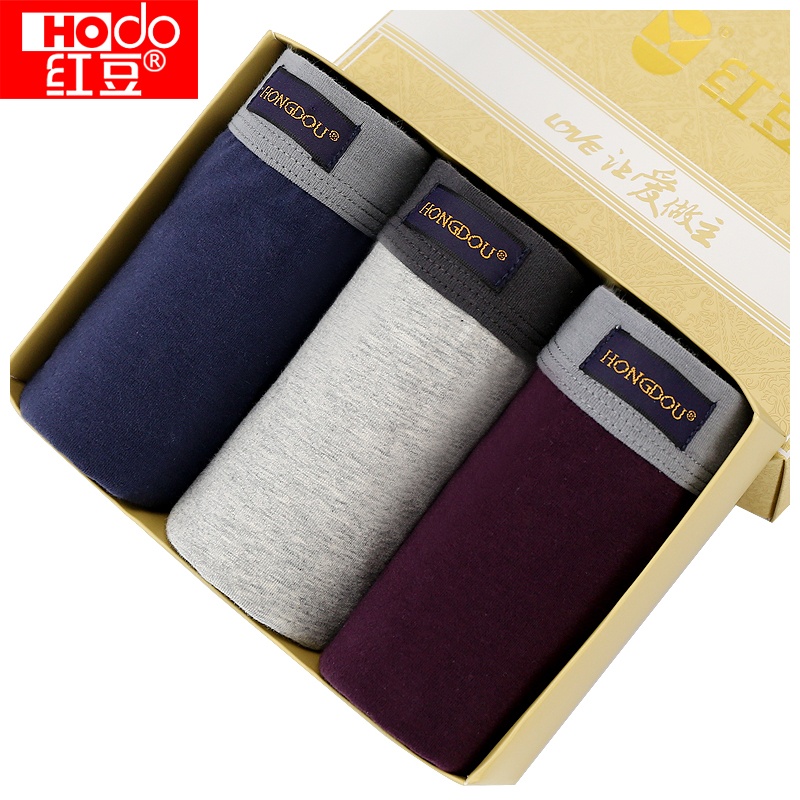 【<em>红豆内裤</em>】【<em>3条</em>礼盒装】<em>红豆男士</em>全棉<em>内裤</em>