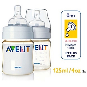 飞利浦 AVENT新安怡 四安士对装奶瓶（125ml)