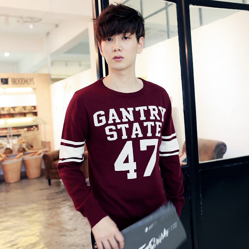 【<em>2015</em>秋冬新款男士<em>潮男毛衣韩版</em>修身时尚圆