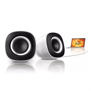 【当当销售配送】飞利浦（PHILIPS）SPA2201/93 2.0笔记本音箱（白色）
