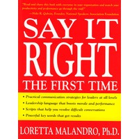 Say it right the first time（第一时间正确回答问题）