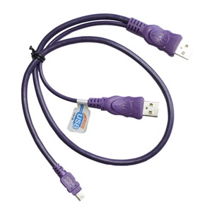 【当当自营】 MillionWell 金佳佰业 高速USB2.0 紫色硬盘线 0.6米2AM/5P