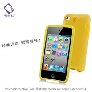 卡登仕 苹果ipod touch4 4代 经典玲珑套 硅胶套 保护套 黄色