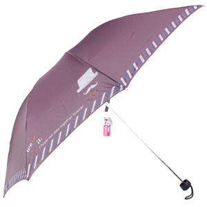 [当当自营]宝丽姿 338A碰击布晴雨两用三折情侣伞紫色