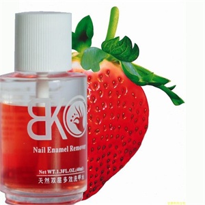 BK天然多效洗甲水40ml（草莓香型）不含丙酮