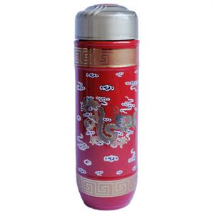 御珍瓷550ML五彩龙保温杯3798 红