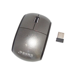 【当当销售配送】清华同方 AS403(USB) 2.4G 10米无线光电鼠标 银灰色