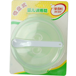 爱得利 吸盘式婴儿训练碗-绿
