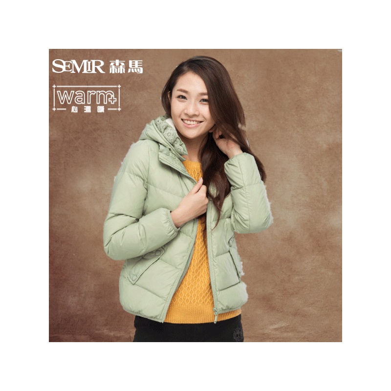 【<em>森 马外套</em>】<em>森马</em>2014<em>女士冬装</em>新款立领修身