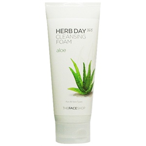 The face shop 菲诗小铺 草本芦荟泡沫洁面膏