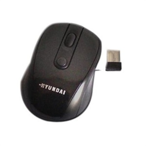 【当当销售配送】现代HYUNDAI 舞影系列F5(USB) 无线鼠标 沉稳黑 2.4G