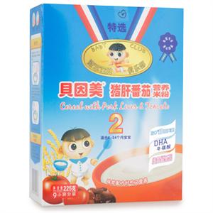 贝因美 猪肝番茄营养米粉 225克