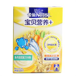 雀巢 鱼肉蔬菜米粉 225g/盒