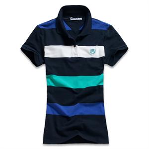 MBSKY蓝色天空女款粗条纹情侣POLO 0112190