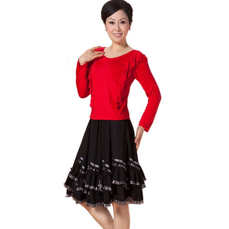 【春夏广场舞服装套装 <em>中老年交谊舞</em>大摆<em>裙子</em>