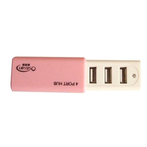 奥视通 OST-399 巧克力HUB（迷你HUB 抽拉防尘设计 USB2.0 粉色）