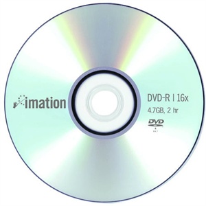 【当当销售配送】IMATION 怡敏信 DVD-R 16X 4.7GB 商务银盘 10片桶装 刻录盘