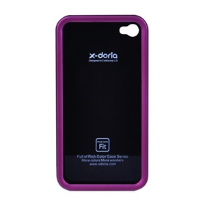 【当当自营】 x-doria 道瑞 Iphone4保护壳/保护套 上下扣结构 包边处理 易装/取 不伤机器 防护力极佳 易装/取炫彩磨砂（紫色）