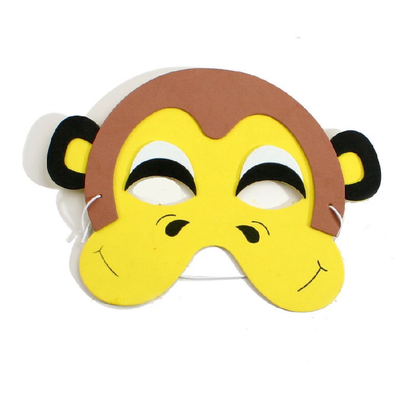 节礼物eva动物面具幼儿手工制作面具儿童diy自制玩具送小朋友_猴子