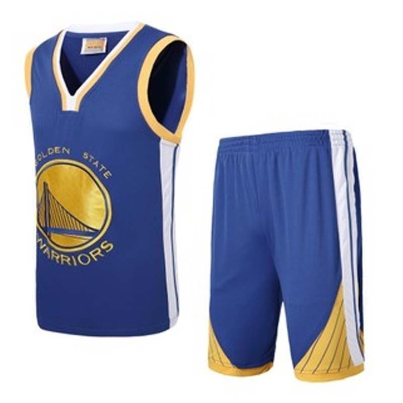 【彩诺狐 勇士队蓝色光板篮球服 湖人队公牛队