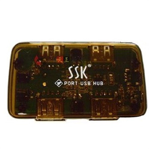飚王 水晶USB HUB集线器 （SHU005-C）（茶色）