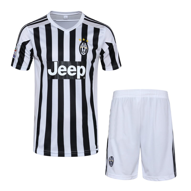 【15-16新赛季 夏季尤文图斯黑白条纹球衣主场
