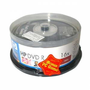 【当当销售配送】惠普HP DVD-R 16X 25片 刻录盘