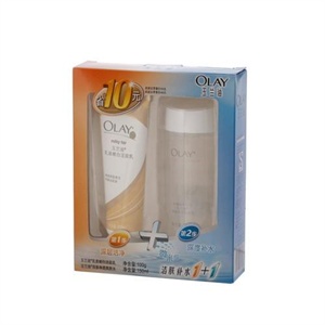 Olay玉兰油 乳液嫩白洁面水润套装(玉兰油清新净透爽肤水150ml+乳液嫩白洁面乳100g)