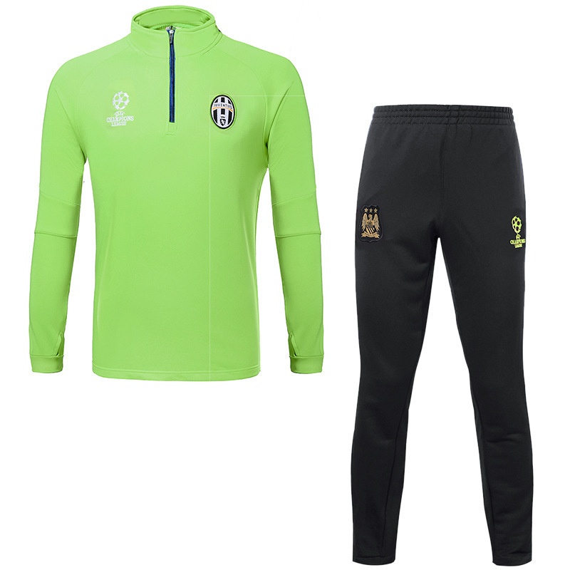 【15-16尤文图斯荧绿色长袖球衣巴塞罗那梅西