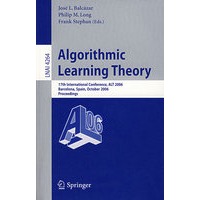 算法学习理论： ALT 2006/会议录 lgorithmic learning theory
