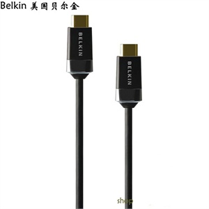 HDMI 高清线-贝尔金 1.8米黄金版数字多媒体高清线,全球销量第一!