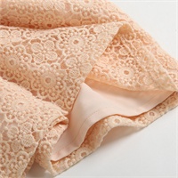 lagogo 拉谷谷 2014夏装新品纯色水滴领钩花连