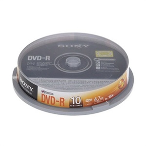 【当当销售配送】SONY 索尼 DVD-R 16X 4.7G 台产 桶装10片 刻录盘