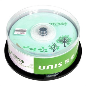 【当当自营】 Unis 紫光 DVD-R 16X 4.7GB 成长故事系列 25片桶装 刻录光盘