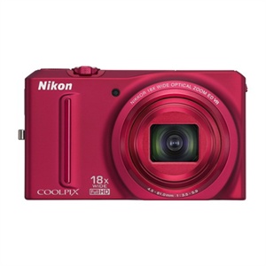 【当当自营】 Nikon尼康 COOLPIX S9100 便携数码相机 红色（1200万像素 3寸屏 18倍光变 25mm广角）