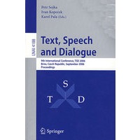 文本、语音与对话：TSD 2006/会议录LNCS-4188: Text, speech and dialogue